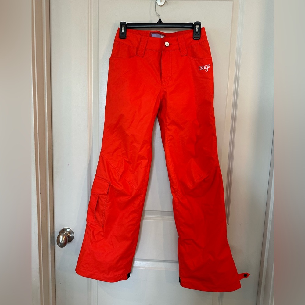 Orage Snowboard/Ski Insulated Waterproof Orange Pants, Size XXS